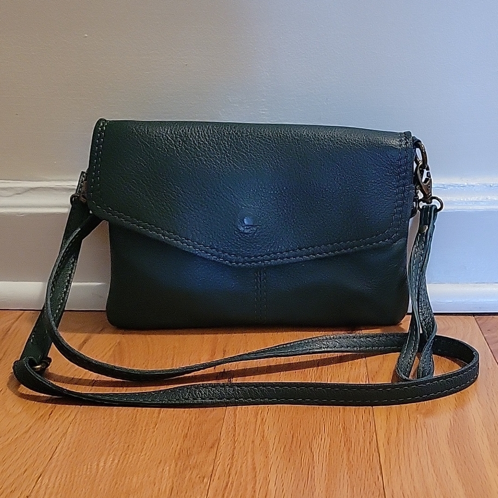 Green Leather Crossbody Bag